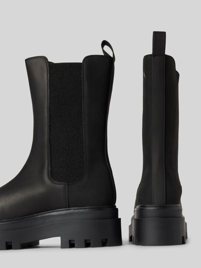 Calvin Klein Jeans Boots van leer met elastische inzetten Zwart - 2