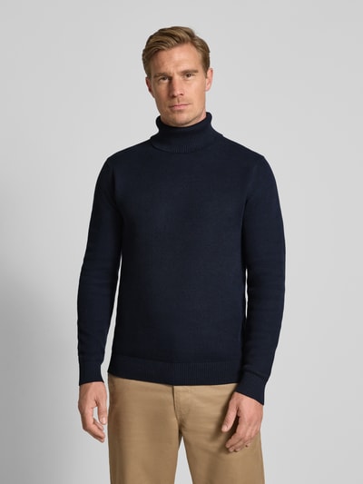 SELECTED HOMME Golf o kroju regular fit z czystej bawełny model ‘DANE’ Ciemnoniebieski 4