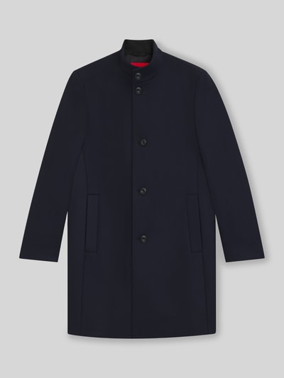 HUGO Regular Fit Wollmantel mit Stehkragen Modell 'MINTRAX2541' Marine 2