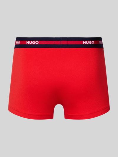 HUGO Trunks aus Baumwoll-Mix im 3er-Pack Modell 'PLANET' Rot 3