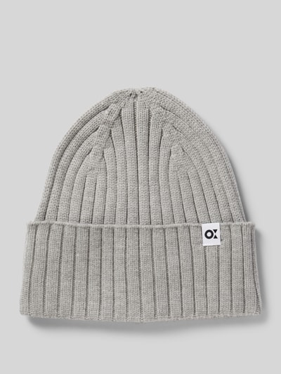 OPUS Czapka beanie z detalem z logo model ‘Adela’ Jasnoszary 1