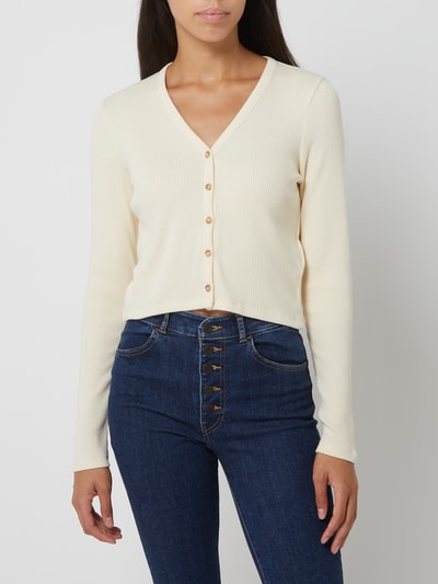 Levi's® Cropped Cardigan mit Rippenstruktur  Beige 4