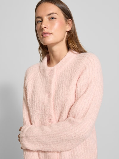 Vero Moda Relaxed fit gebreid jack met wol, model 'CARMEN' Roze - 3