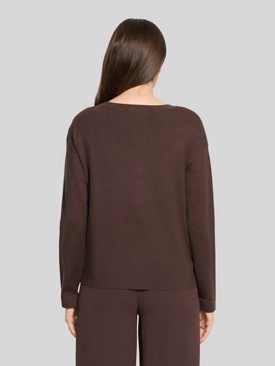 Betty Barclay Pullover mit Kordel-Detail am Ausschnitt Dunkelbraun 5