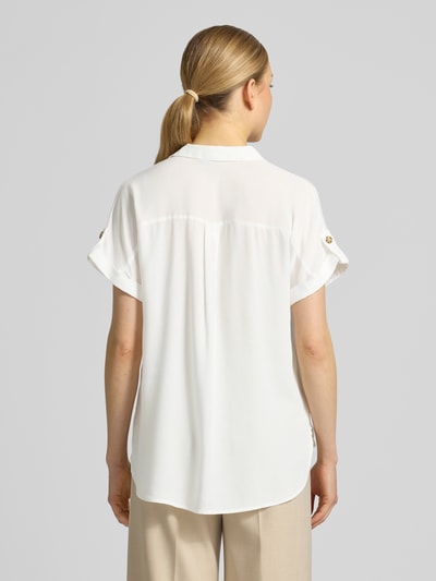 VERO MODA Regular Fit Hemdbluse aus reiner Viskose Modell 'BUMPY' Weiss 5