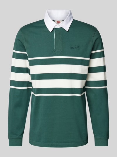 Levi's® Sweatshirt met platte kraag, model 'UNION RUGBY' Olijfgroen - 2