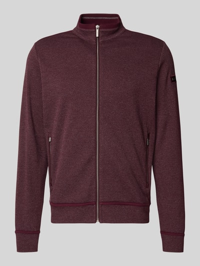 bugatti Sweatjack met opstaande kraag Bordeaux - 2