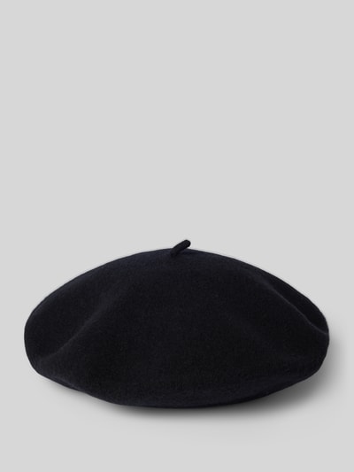Loevenich Beret z czystej wełny Czarny 1
