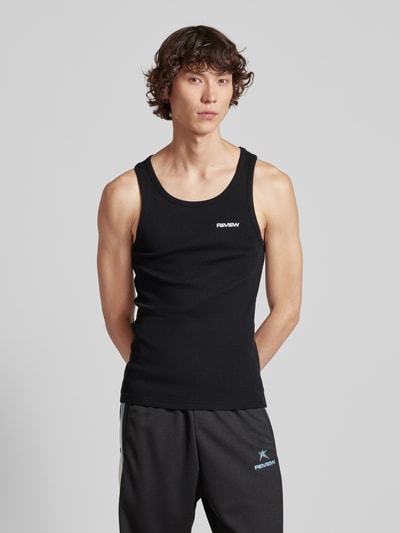 REVIEW Tanktop mit Feinripp Black 4