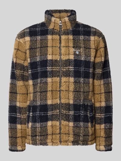 Barbour Regular Fit Fleecejacke mit Allover-Muster Beige 1