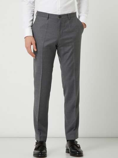 BOSS Slim fit pantalon met stretch, model 'Giro' Zilver gemêleerd - 4