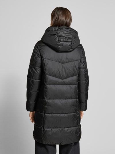 s.Oliver RED LABEL Regular fit gewatteerde lange jas met capuchon  Zwart - 5