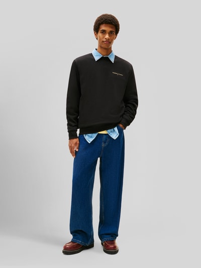 Tommy Jeans Regular Fit sweatshirt met kleine logo-opschrift Zwart - 1