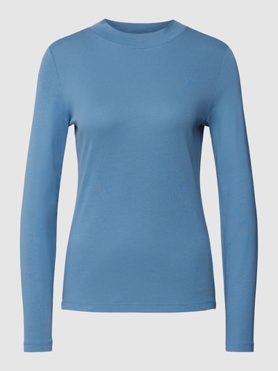 Montego Shirt met lange mouwen en geribde ronde hals Rookblauw - 2