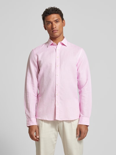 Jake*s Slim Fit Business-Hemd mit Kentkragen Rose 4