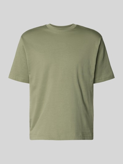 Produktfoto, Regular Fit T-Shirt aus reiner Baumwolle von MCNEAL in hellgrün, kurzärmelig, Rundhalsausschnitt, glatte Textur, Herrenmode
