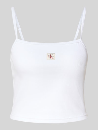 Calvin Klein Jeans Korte top met labeldetail Wit - 2