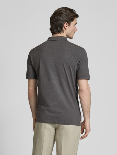 Gant Regular fit poloshirt met labelstitching Antraciet gemêleerd - 5