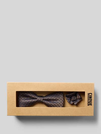 Cinque Strik en pochet van zijde, model 'PIO' Chocoladebruin - 1