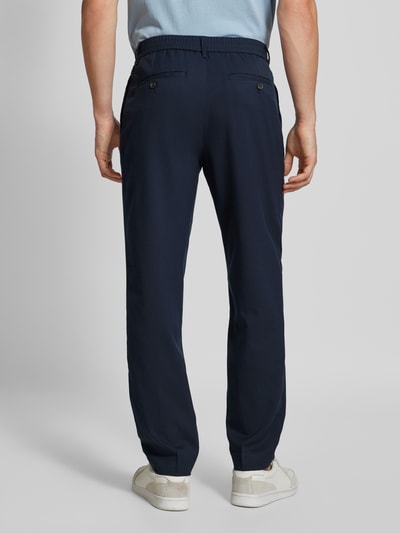 SELECTED HOMME Tapered Fit Stoffhose mit Bundfalten Modell 'LEROY' Marine 5