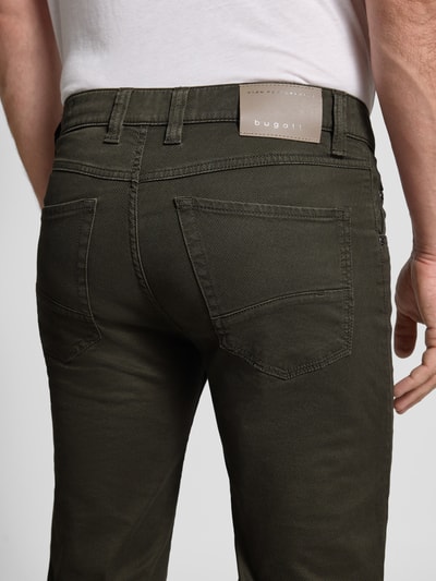 bugatti Modern Fit Hose im 5-Pocket-Design Oliv 3