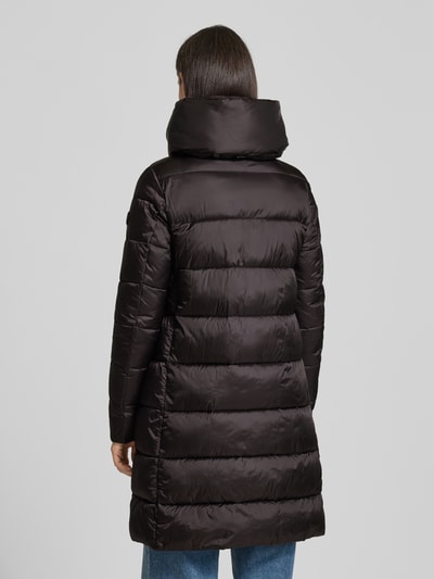 SAVE THE DUCK Płaszcz pikowany ze stójką model ‘LYSA’ Ciemnobrązowy 5
