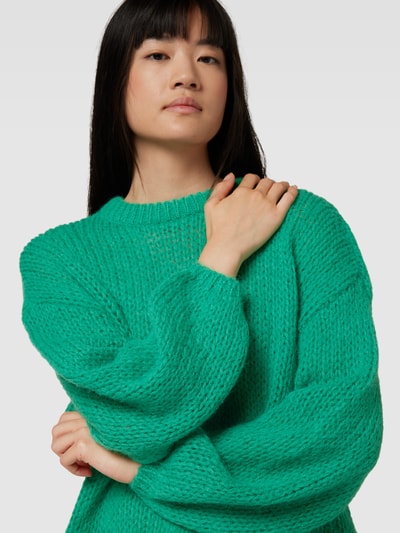 VERO MODA Strickpullover mit überschnittenen Schultern Modell 'ADA' Gruen 3