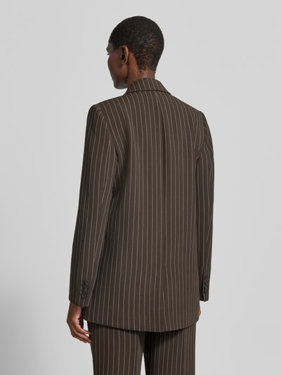 Selected Relaxed Longblazer mit Schulterpolstern Dunkelbraun 5