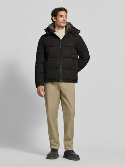 Strellson Regular Fit Steppjacke mit Reißverschlusstaschen Modell 'ARCOLA' Black 1