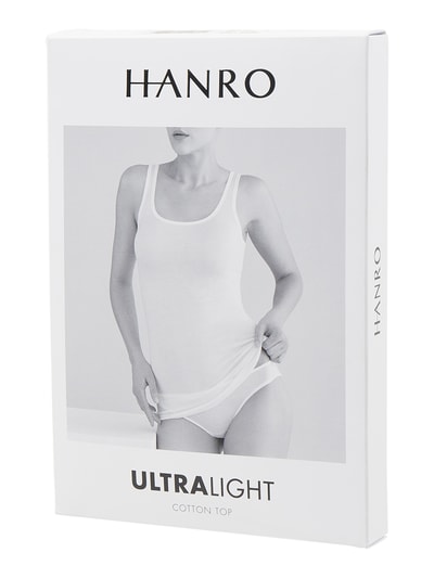 Hanro Top z merceryzowanej bawełny model ‘Ultra Light’ — szybkoschnący  Biały 3