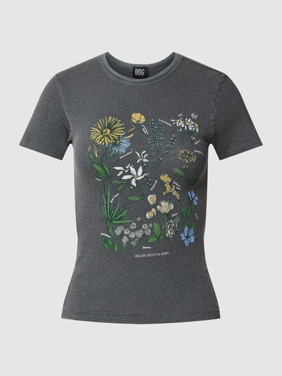 BDG Urban Outfitters T-Shirt mit Washed Out Look Modell 'Flower Baby' Black 2