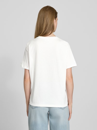 Vila T-shirt met ronde hals, model 'SYBIL EMPOWERMENT' Offwhite - 5