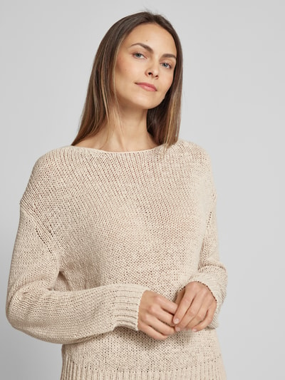 Marc O'Polo Gebreide pullover met boothals Beige - 3