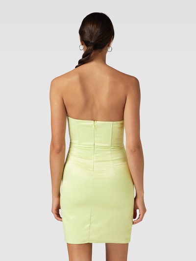 Gina Tricot Strapless corsagejurk in effen design Lichtgroen - 5