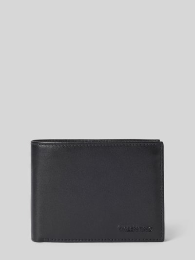 Produktfoto, Portemonnaie aus Rindsnappa mit Münzfach von Valentino Bags, unifarbenes Nappaleder, rechteckige Form, Logo-Prägung
