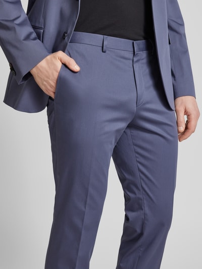 HUGO Pantalon in effen design, model 'Hesten' Rookblauw - 3