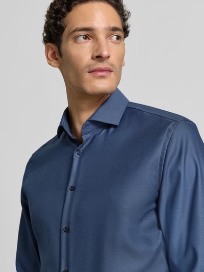 Jake*s Slim Fit Businesshemd in Premiumqualität mit extra langem Arm Marine 3