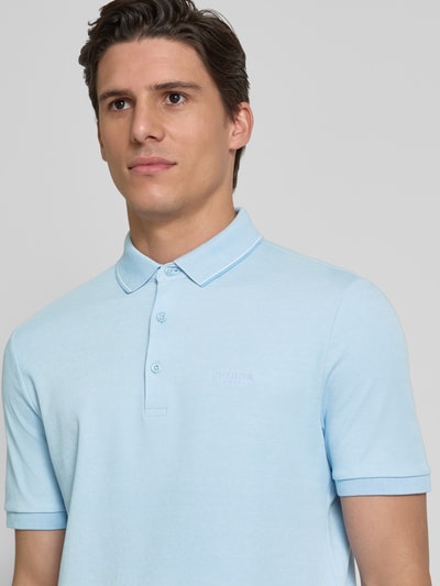 HECHTER PARIS Poloshirt mit kurzer Knopfleiste Hellblau 3