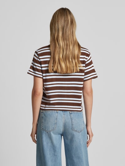 Neo Noir Regular Fit Poloshirt mit Knopfleiste Modell 'Mulann' Dunkelbraun 5