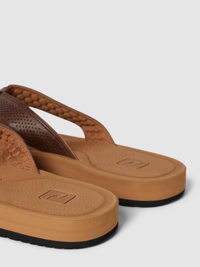 Rip Curl Teenslippers met labeldetail, model 'CHIBA' Donkerbruin - 2