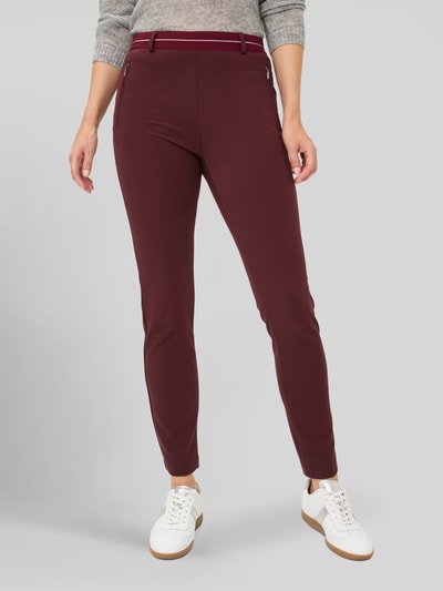 Raphaela By Brax Super Slim Fit Hose aus Viskose-Mix Modell 'LILLYTH' Bordeaux 4