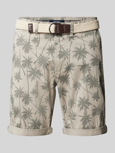 MCNEAL Slim FIt Bermudas mit Gürtel  Ecru 2