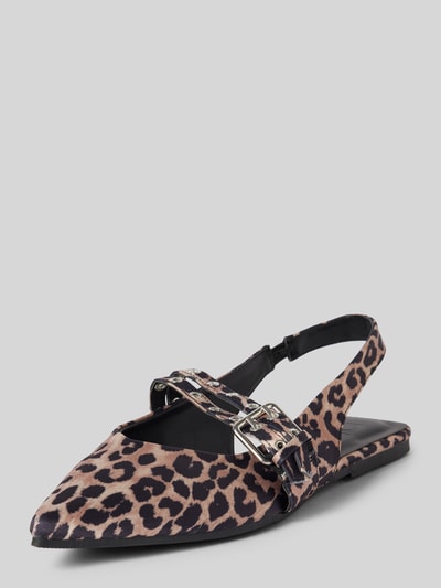 Only Slingback Ballerinas mit Animal-Print Modell 'LAURA-5' Sand 1