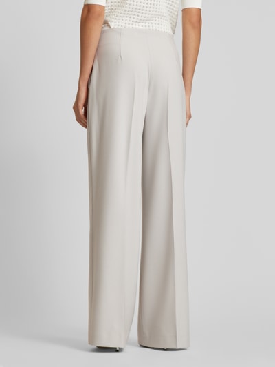 Raffaello Rossi Wide leg stoffen broek met structuurmotief, model 'AGATHA' Lichtgrijs - 5