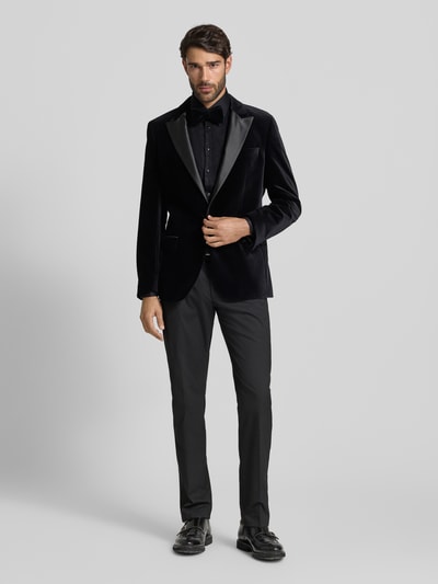 Jake*s Slim Fit Businesshemd aus Baumwolle Black 1