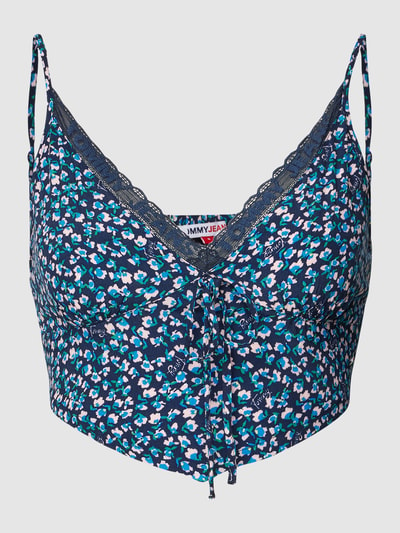 Tommy Jeans Korte top met bloemenmotief, model 'DITSY' Marineblauw - 2