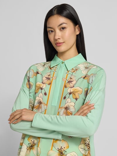 Marc Cain Relaxed Fit Bluse mit floralem Print Mint 3