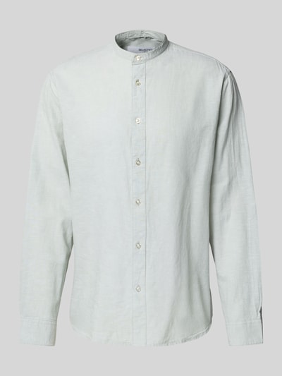 SELECTED HOMME  Regular Fit Freizeithemd aus Baumwoll-Leinen-Mix Modell 'REGNEW' Hellgruen 2