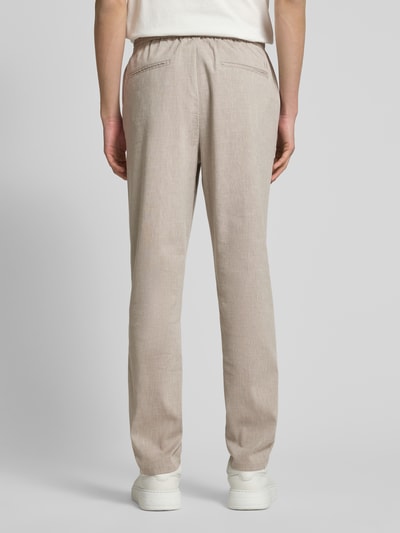 Les Deux Tapered Fit Stoffhose mit Leinen-Anteil Modell 'Como' Sand 5
