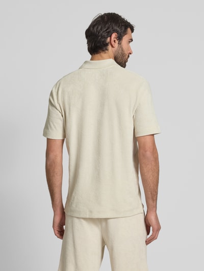 Marc O'Polo Regular Fit Poloshirt aus Baumwoll-Frottee Offwhite 5